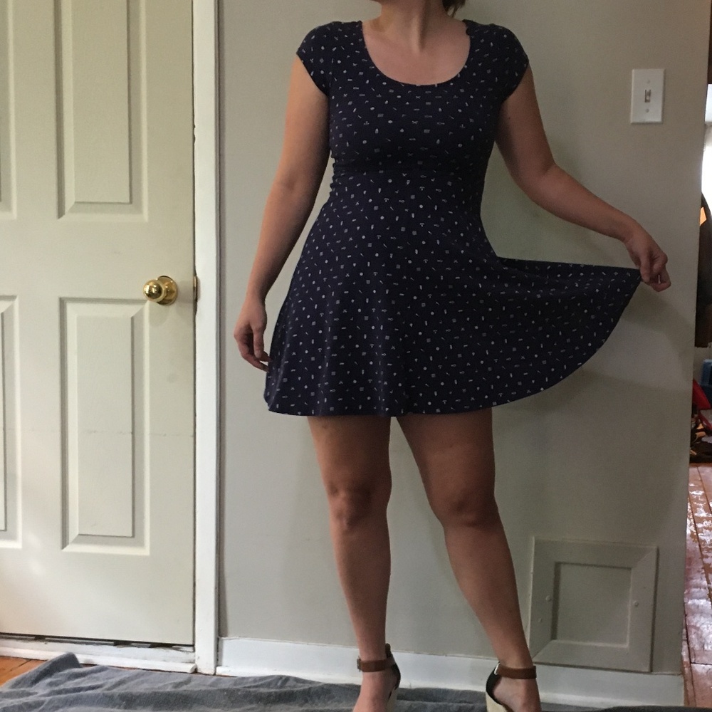 TWIK navy cotton dress (Size Medium)